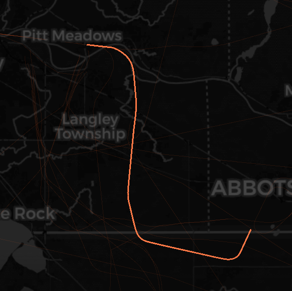 screenshot of a short flightpath